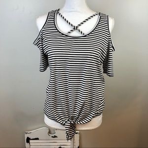 3 for $15! Caution to the Wind Cold Shoulder Top L